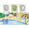 Figuier (Feigenbaum), Cyprès (Zypresse), Citronnelle (Zitronengras)  Geschenkbox mit 3 kleinen Kerzen