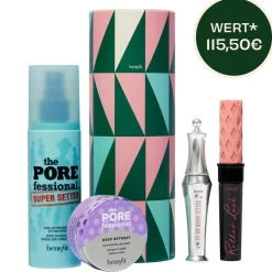 Good Time Gorgeous Make-up Set –  Full-Size Mascara, Setting Spray & Brow Setter Gel plus Mini Tonerde-Maske