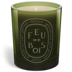 Grey Feu de Bois Colored Candle