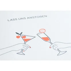 Karte Letterpress - Lass uns Anstoßen