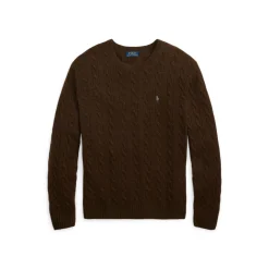 Kaschmirpullover mit Zopfmuster