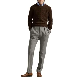 Kaschmirpullover mit Zopfmuster