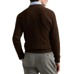 Kaschmirpullover mit Zopfmuster