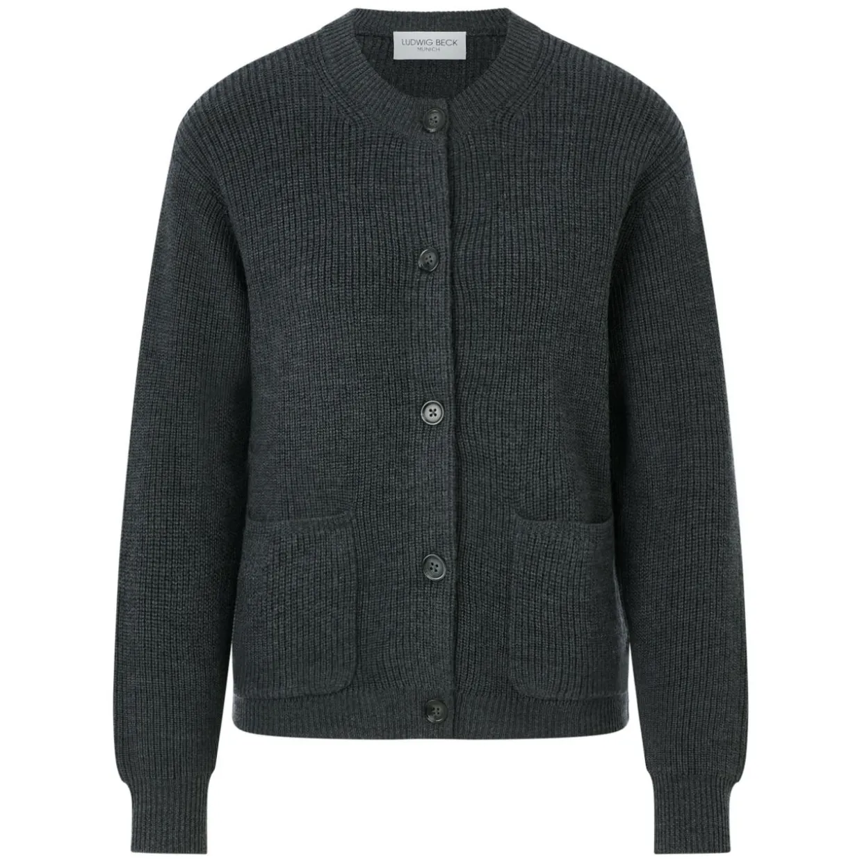 Schurwoll Strickjacke