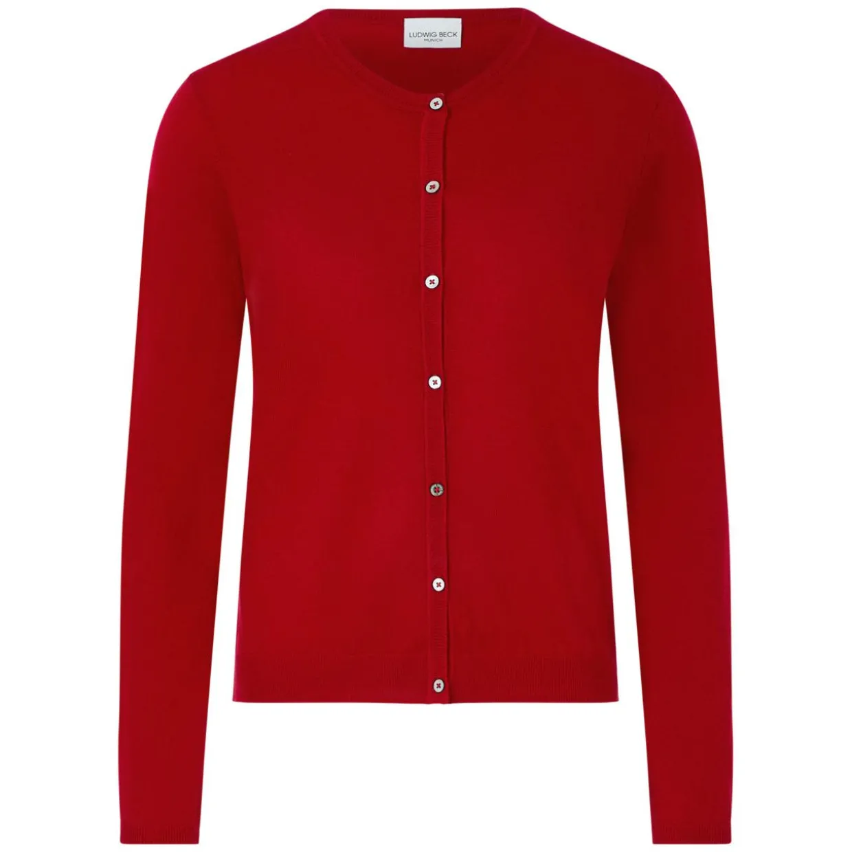 Schurwoll-Strickjacke