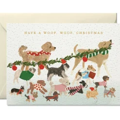 Weihnachtskarte Have A Woof Woof Christmas