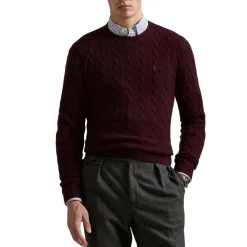 Woll-Kaschmir-Pullover mit Zopfmuster
