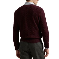 Woll-Kaschmir-Pullover mit Zopfmuster