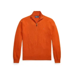 Wollpullover mit Viertelreißverschluss